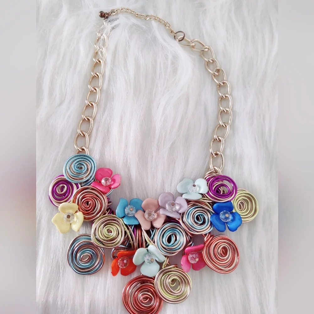 Multi colour necklace - Picture 1 of 3